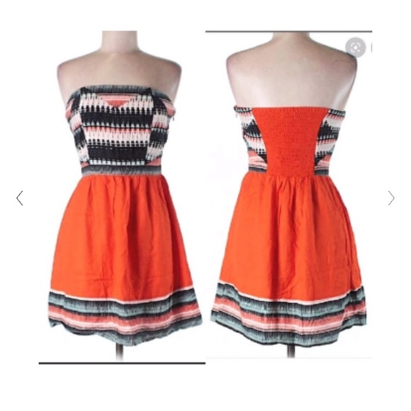 Silence + noise bohemian Aztec mini dress - Picture 3 of 4